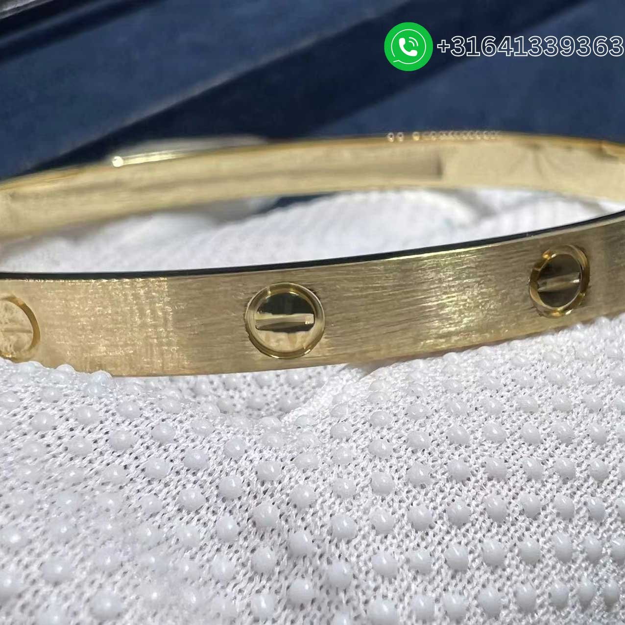 18K-Yellow-Gold-Brushed-Finish-Cartier-Love-Bracelet-B6077017-4
