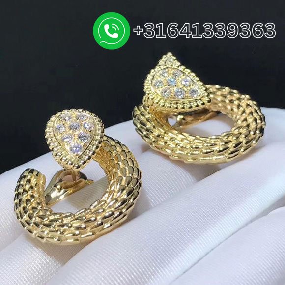 Boucheron-18k-Yellow-Gold-Diamond-Serpent-Boheme-S-Motif-Hoop-Earrings-2