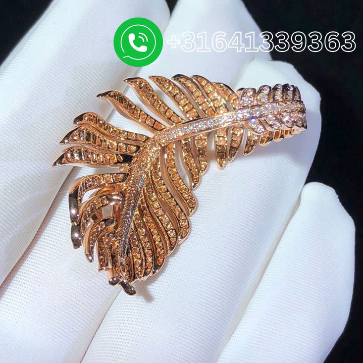 Boucheron-Plume-de-Paon-18k-Rose-Gold-Pave-Diamond-Feather-Ring-JRG02847-2