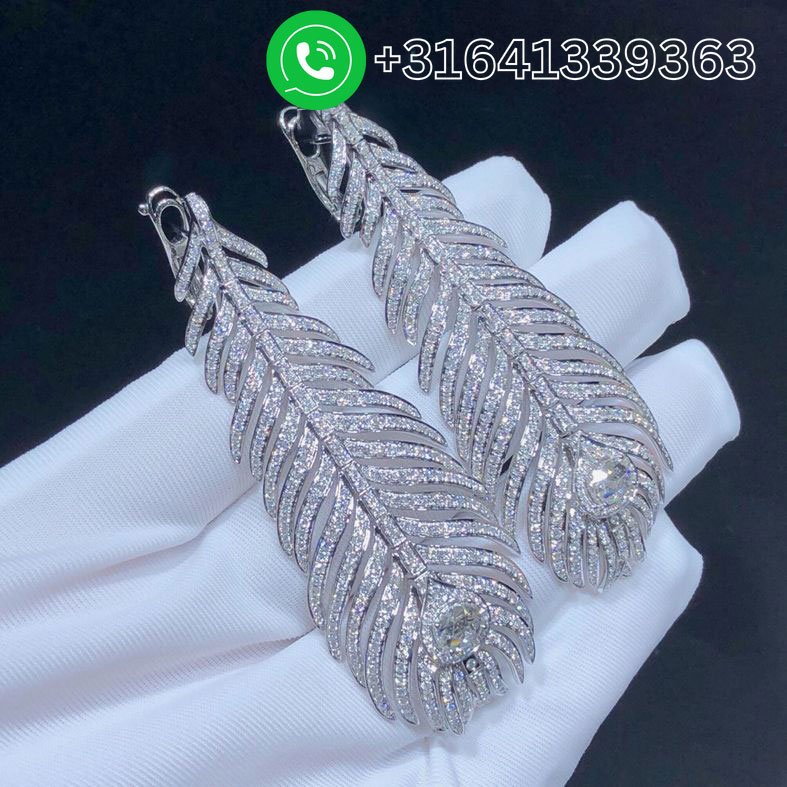 Boucheron-Plume-de-Paon-18k-White-Gold-Pave-Diamond-Feather-Pendant-Earrings-JCO01073-2