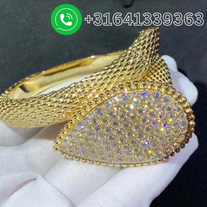 Boucheron-Serpent-Boheme-18k-Yellow-Gold-Diamond-Bangle-Bracelet-JBT00502M-3