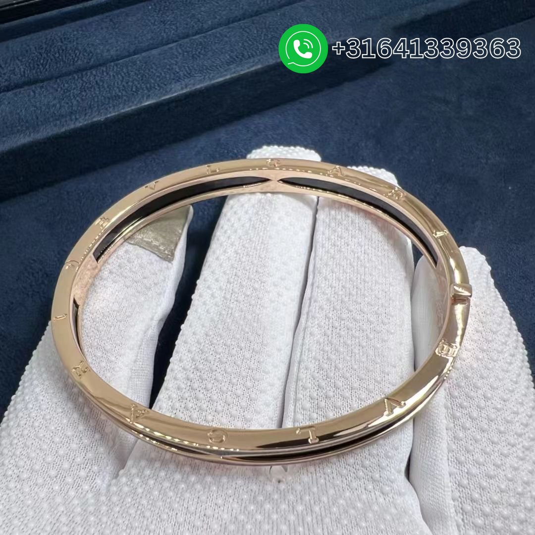 Bulgari B.zero1 bracelet in 18 kt rose gold with black ceramic Ref.: 358044 - Image 5