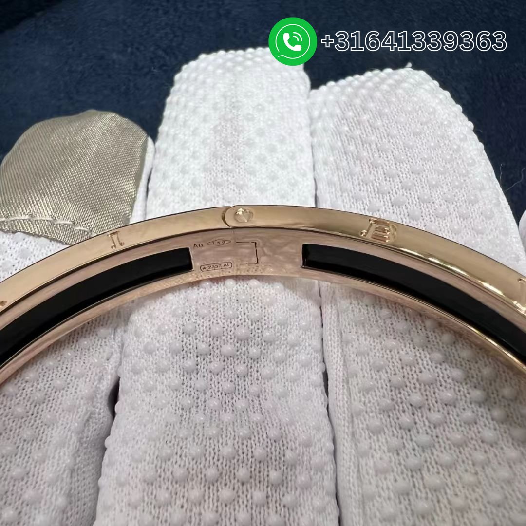 Bulgari B.zero1 bracelet in 18 kt rose gold with black ceramic Ref.: 358044 - Image 6