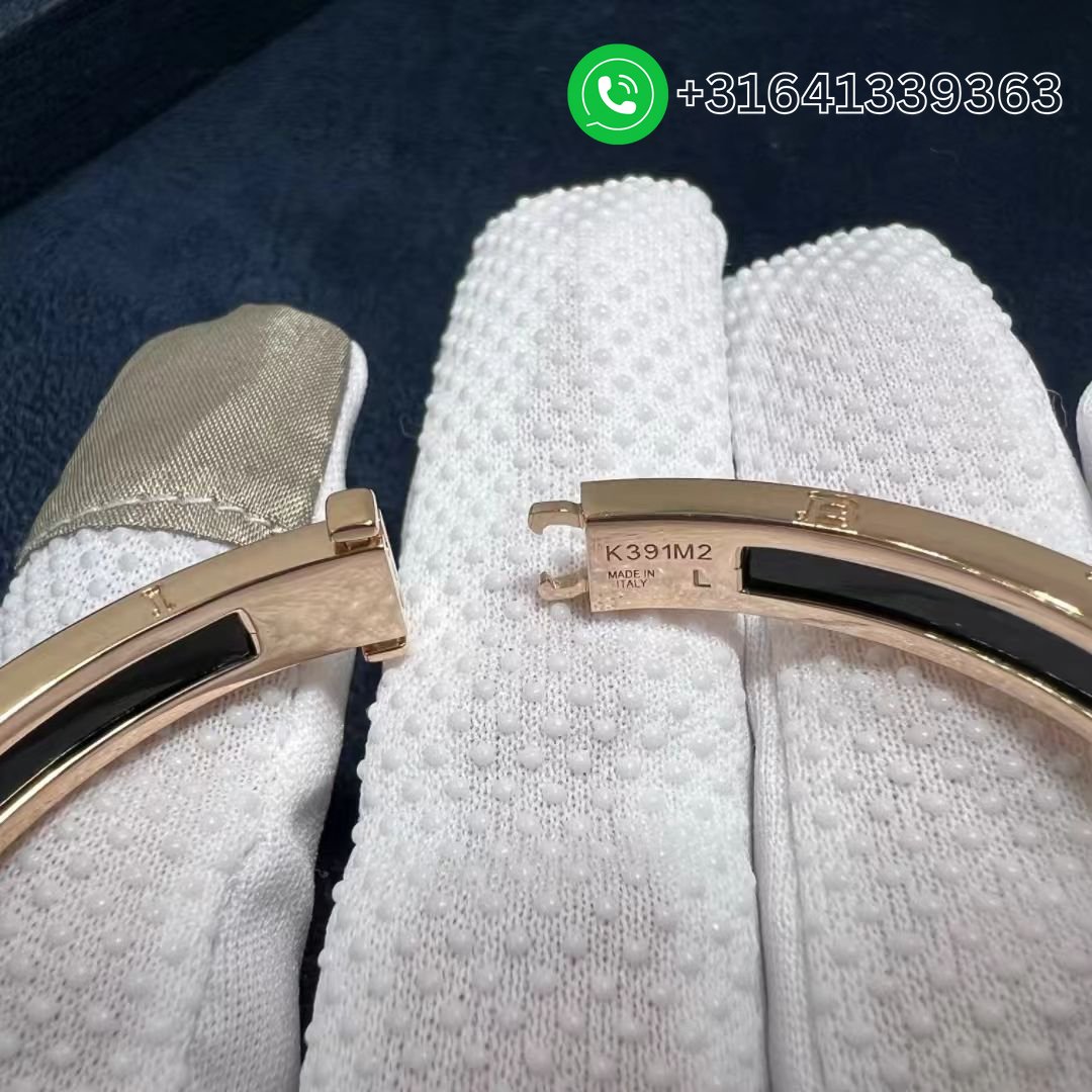 Bulgari B.zero1 bracelet in 18 kt rose gold with black ceramic Ref.: 358044 - Image 2