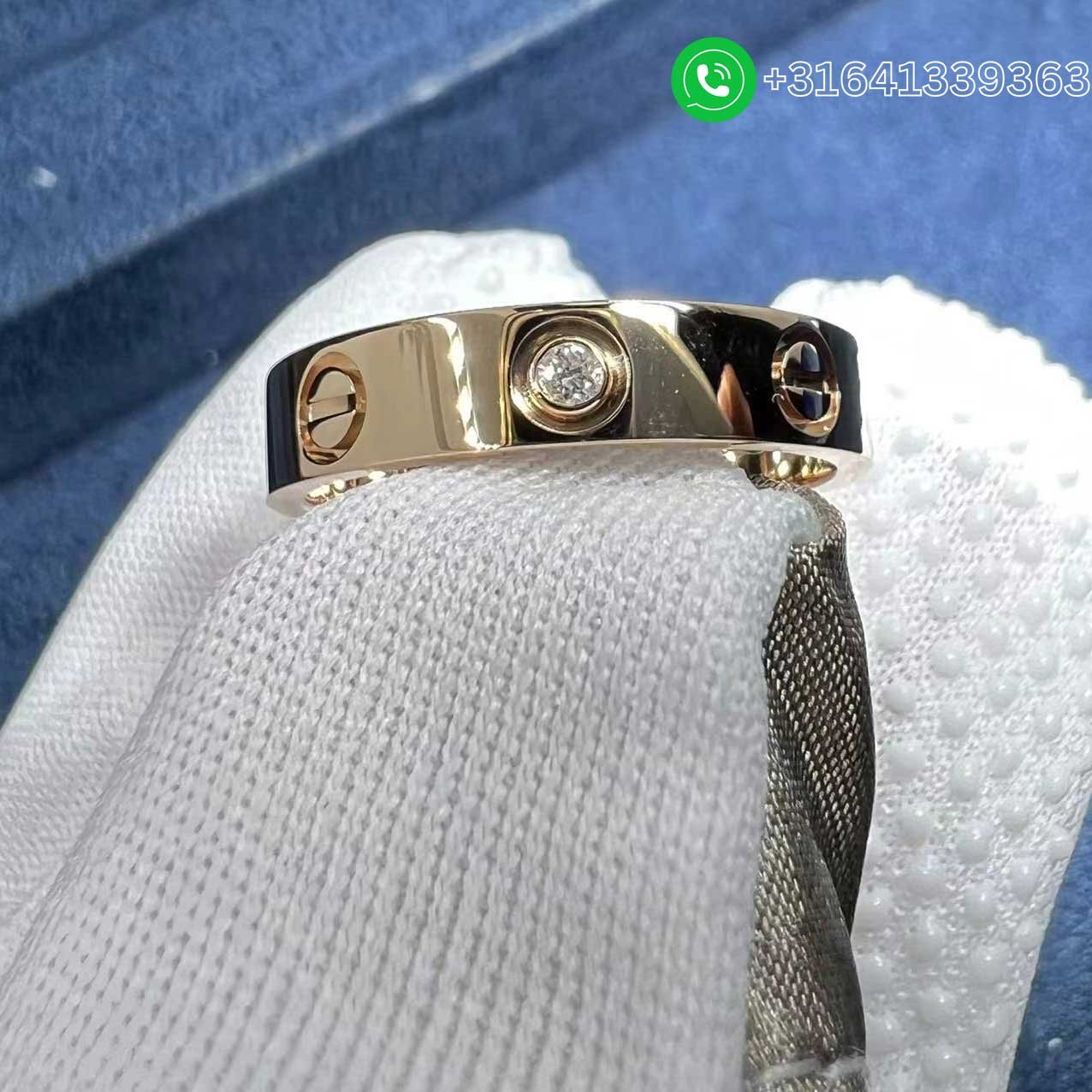 Cartier-18k-Rose-Gold-4MM-Band-1-Diamond-LOVE-Ring-B4050700-5