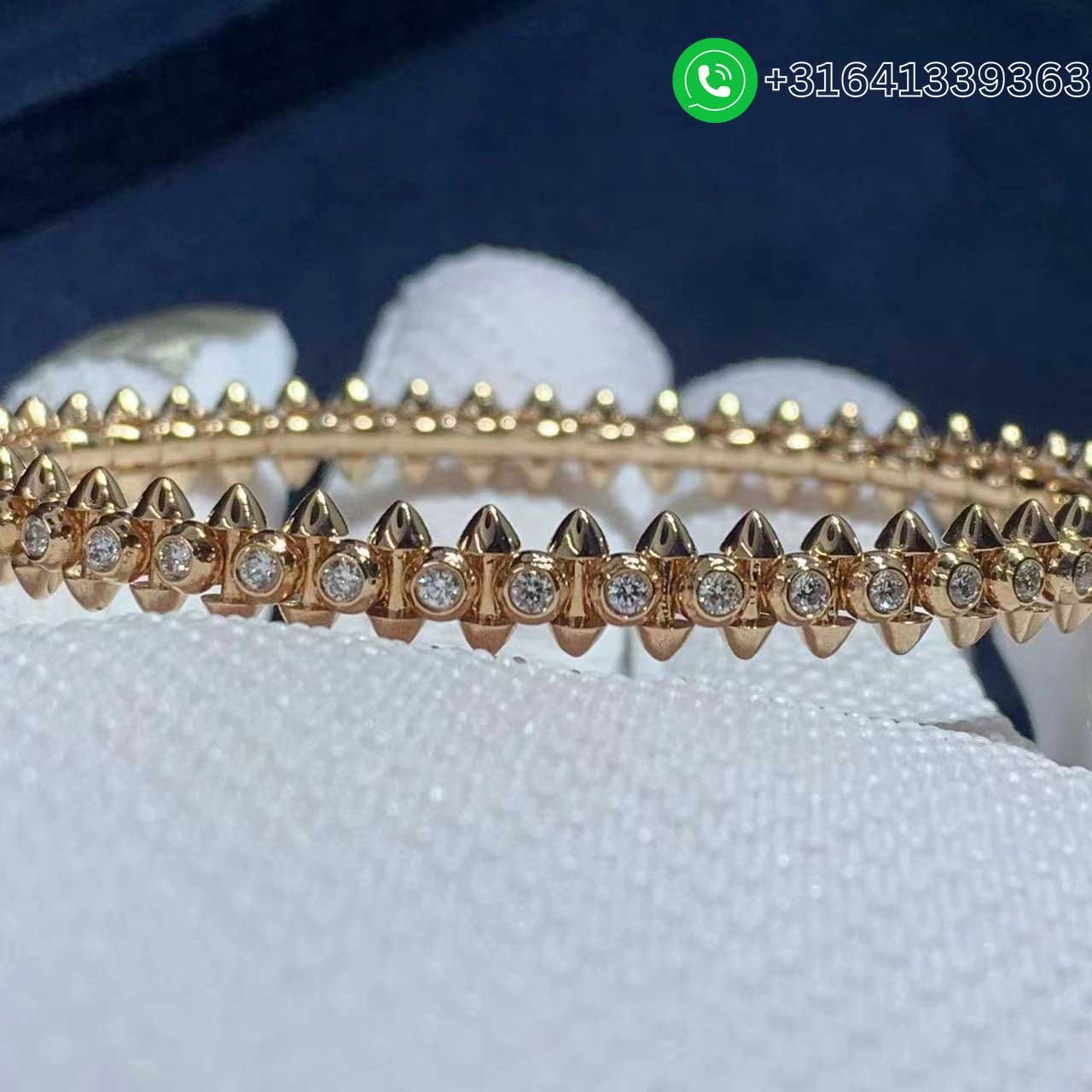 Cartier 18k Rose Gold Diamond Clash de Cartier Bracelet N6715017 - Image 4