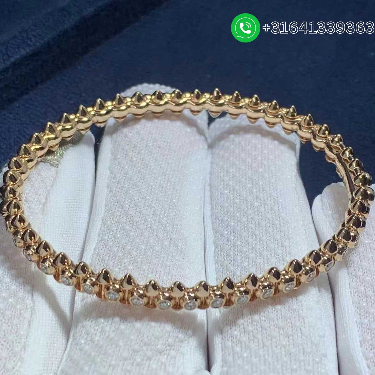 Cartier 18k Rose Gold Diamond Clash de Cartier Bracelet N6715017 - Image 3