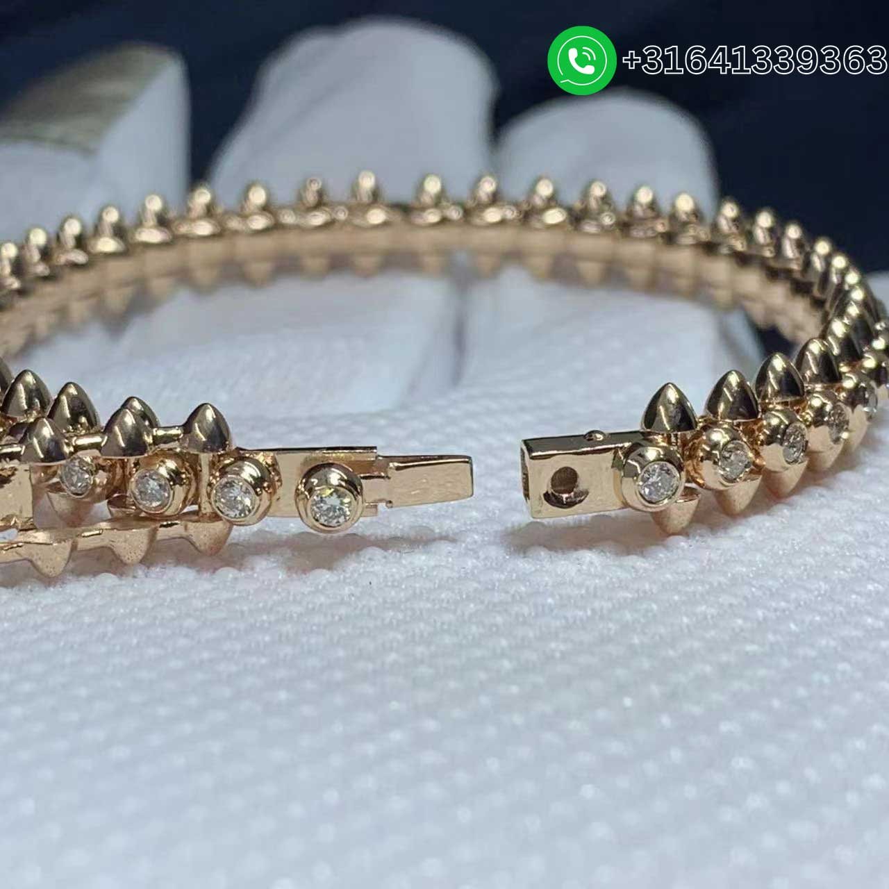 Cartier 18k Rose Gold Diamond Clash de Cartier Bracelet N6715017 - Image 3