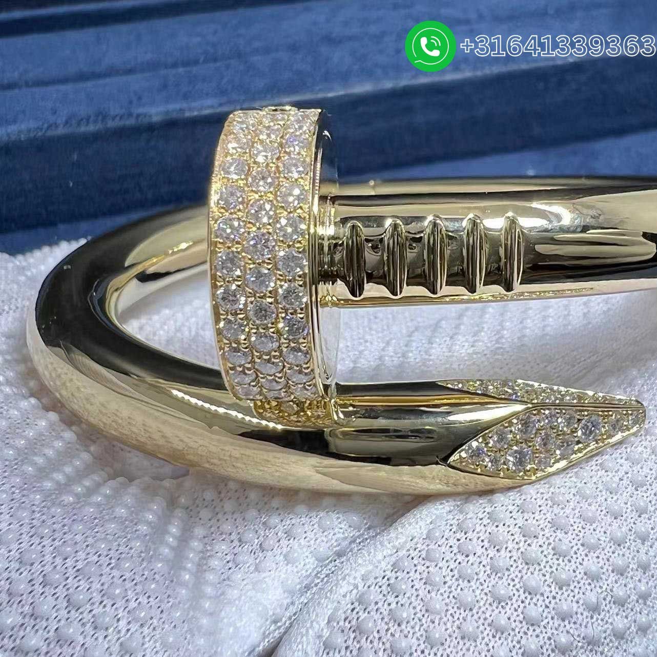 Cartier-18k-Yellow-Gold-Diamond-Large-Model-Juste-un-Clou-Nail-Bracelet-N6712517-7