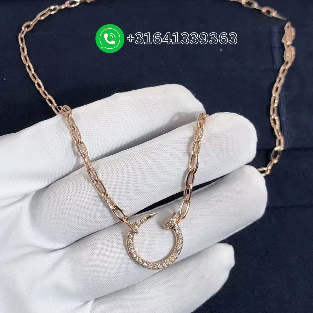 Cartier Juste un Clou Chain 18K Rose Gold Diamonds Necklace N7413500 - Image 2