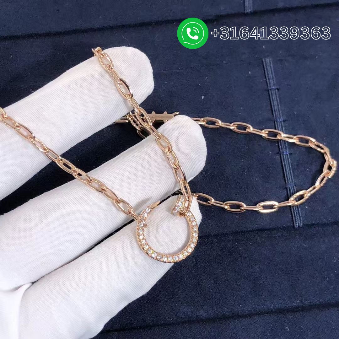 Cartier Juste un Clou Chain 18K Rose Gold Diamonds Necklace N7413500 - Image 4