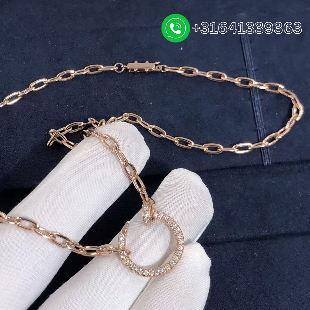 Cartier Juste un Clou Chain 18K Rose Gold Diamonds Necklace N7413500 - Image 5