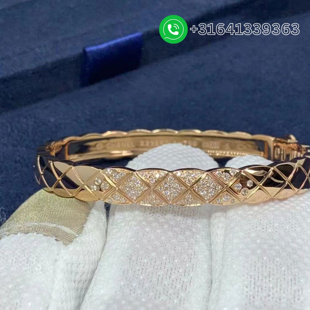 Chanel-COCO-Crush-Bracelet-Quilted-Motif-18k-Beige-Gold-Diamonds-J11763-1