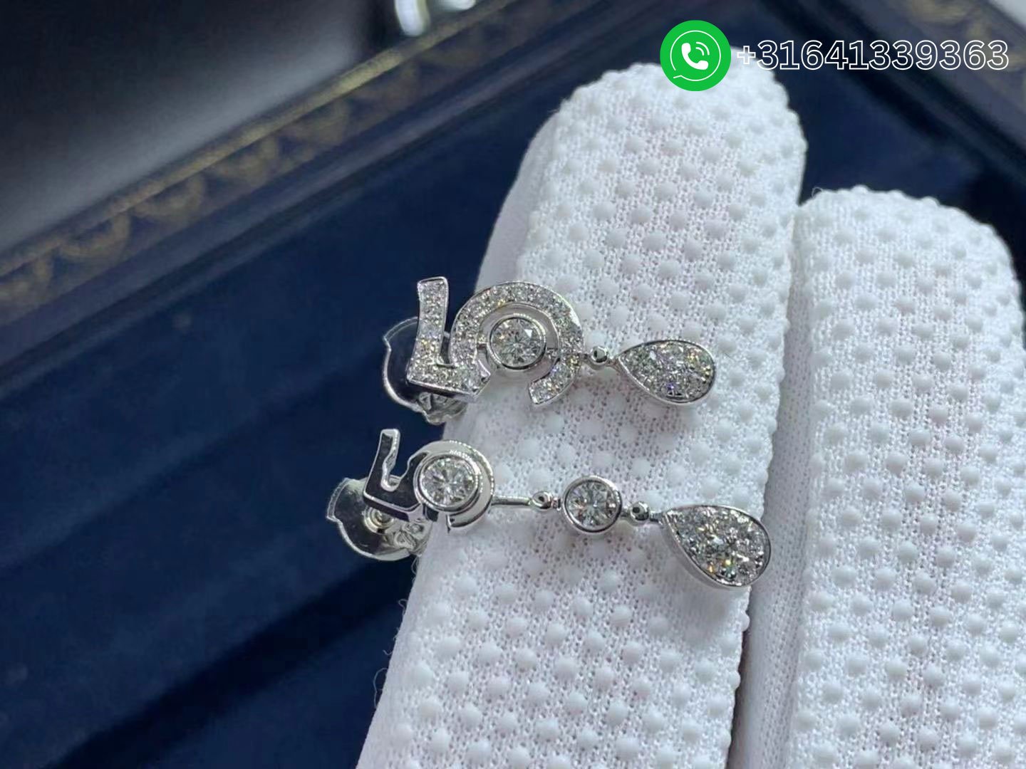 Chanel Eternal N°5 Transformable 18K White Gold Diamonds Earrings J11992 - Image 3