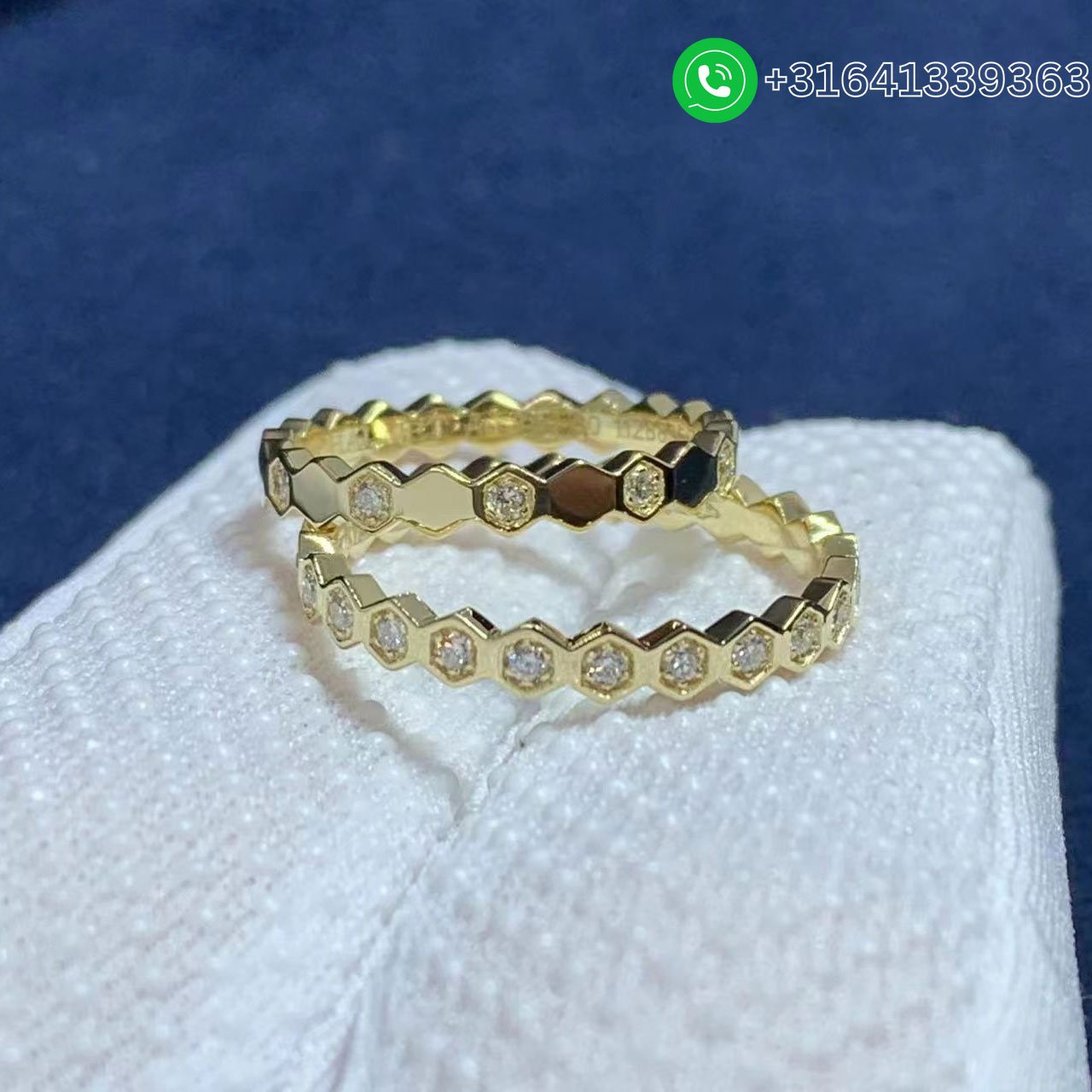 Chaumet Bee My Love 18K Yellow Gold Diamond Ring 081934-081932 - Image 7