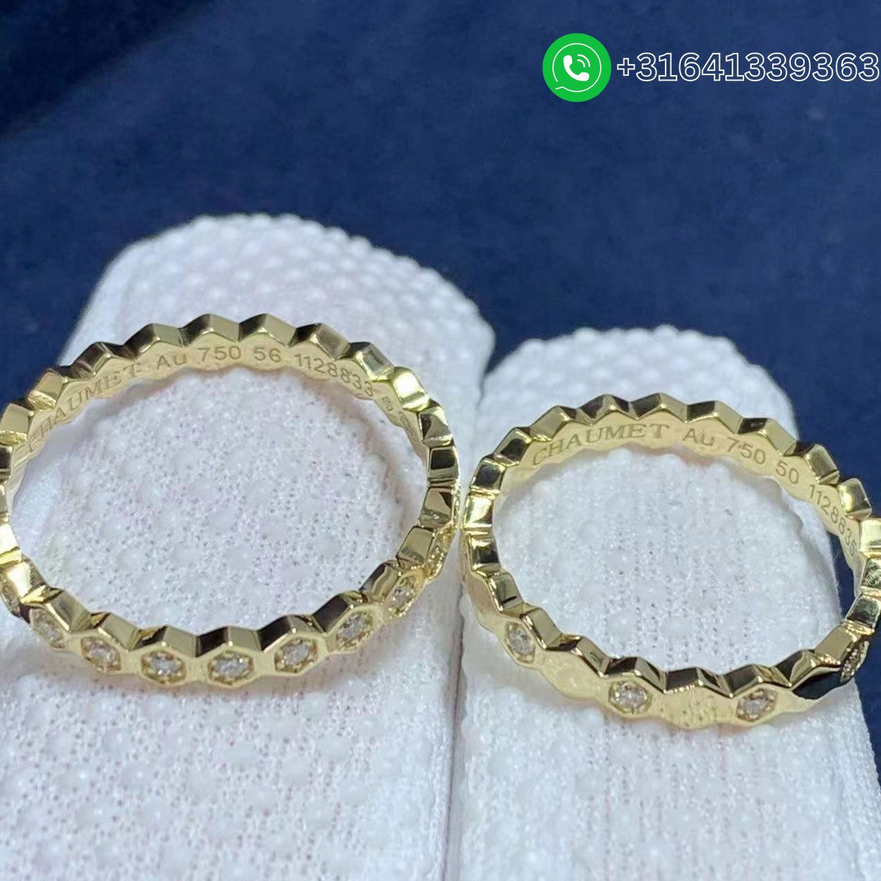 Chaumet Bee My Love 18K Yellow Gold Diamond Ring 081934-081932 - Image 6