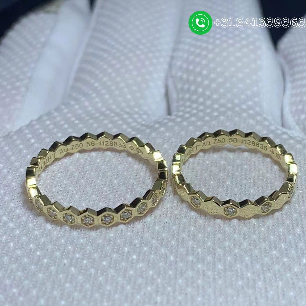 Chaumet Bee My Love 18K Yellow Gold Diamond Ring 081934-081932 - Image 3