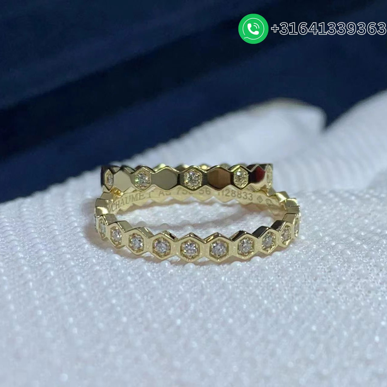 Chaumet Bee My Love 18K Yellow Gold Diamond Ring 081934-081932 - Image 2