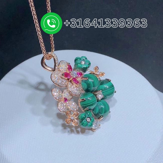 Chaumet Haumet Hortensia 18K Rose Gold Diamond Pendant Necklace 083550 - Image 4