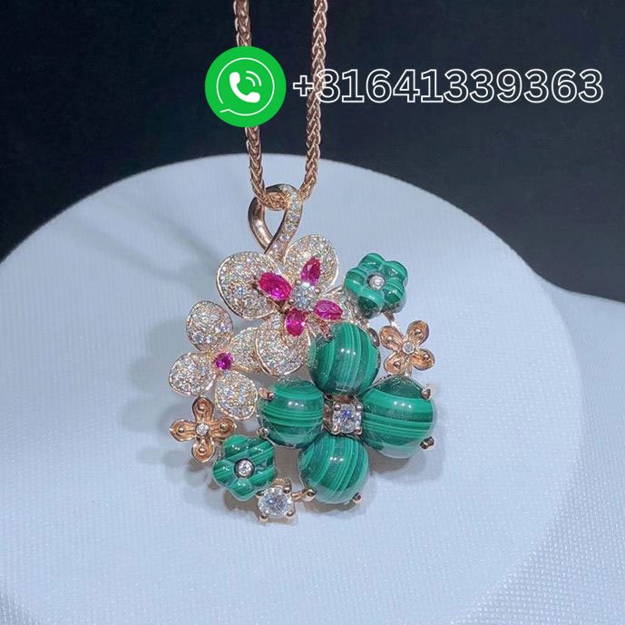 Chaumet Haumet Hortensia 18K Rose Gold Diamond Pendant Necklace 083550 - Image 3