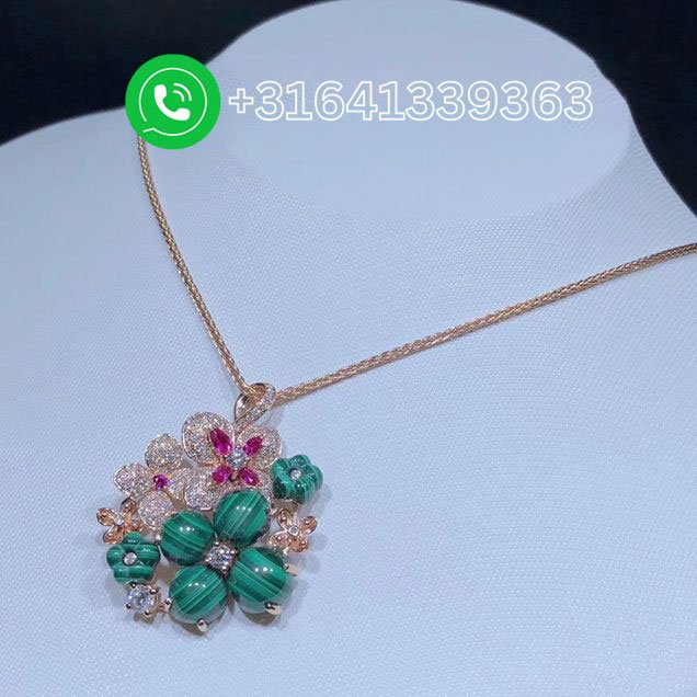 Chaumet Haumet Hortensia 18K Rose Gold Diamond Pendant Necklace 083550 - Image 2