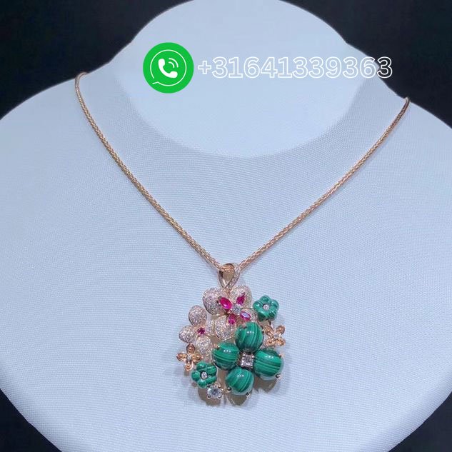 Chaumet Haumet Hortensia 18K Rose Gold Diamond Pendant Necklace 083550 - Image 7