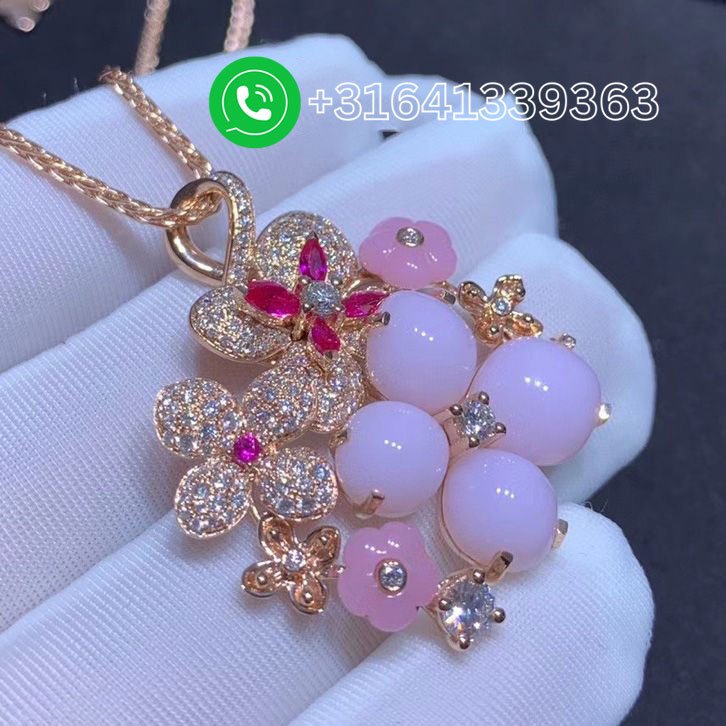 Chaumet-Hydrangea-18K-Rose-Gold-Pink-Dawn-Pendant-Necklace-082782-1