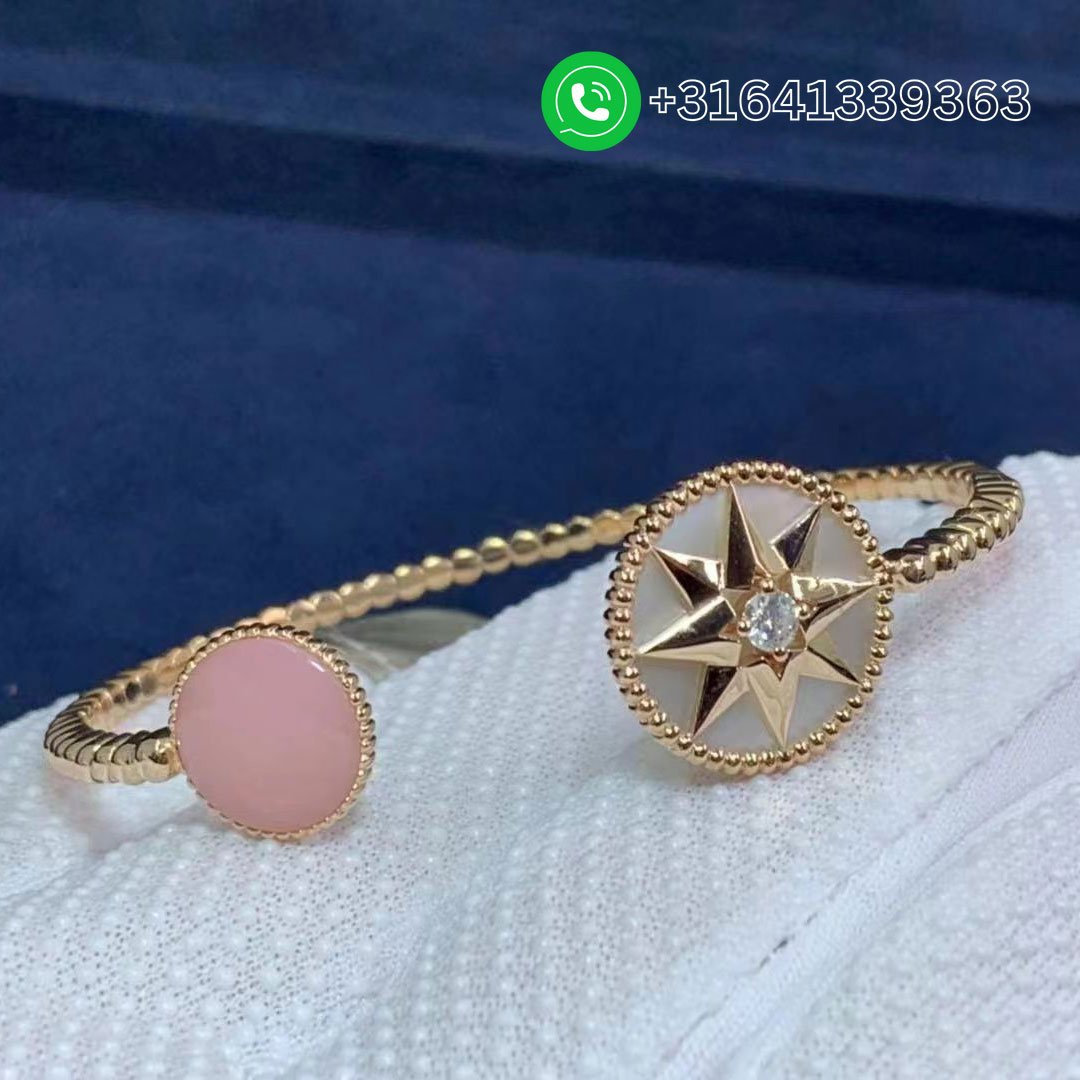 Dior 18K Mother of Pearl, Opal & Diamond Rose des Vents Bracelet JRDV95111_0000 - Image 2