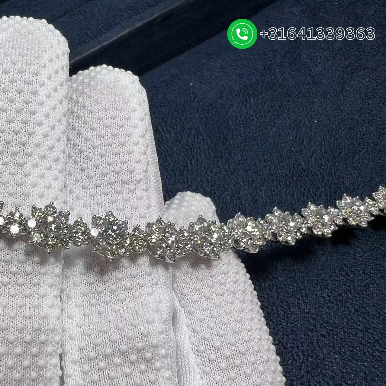 Harry Winston Sunflower Small Platinum Diamond Bracelet BRDPNASMSF - Image 8