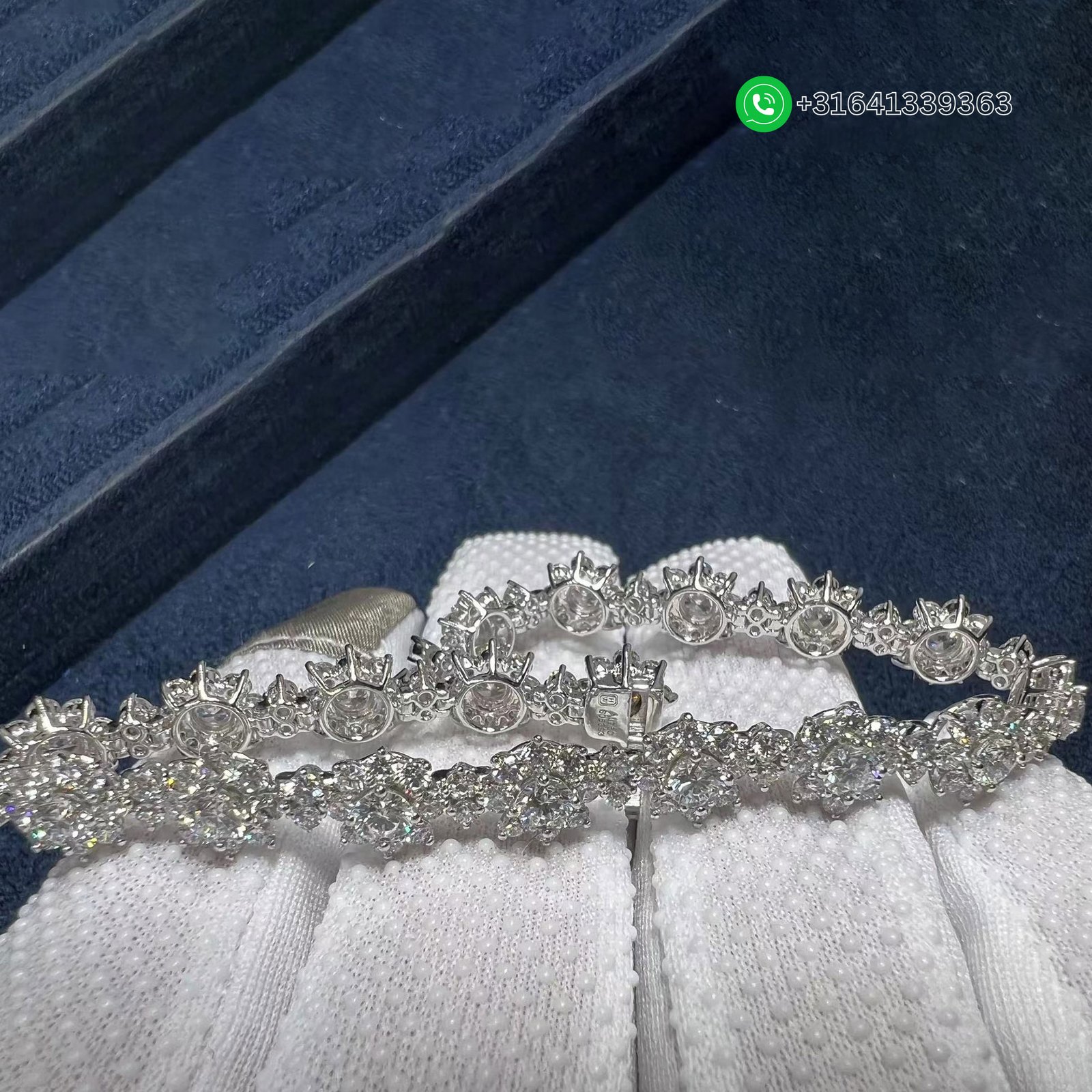 Harry Winston Sunflower Small Platinum Diamond Bracelet BRDPNASMSF - Image 2