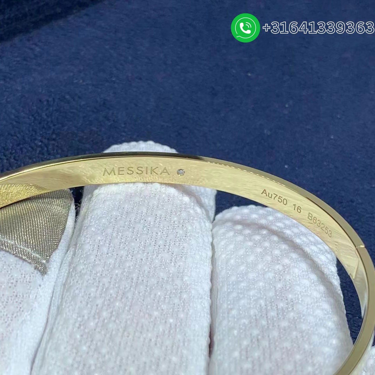 Messika 18K Yellow Gold 3 Diamond Move Noa Bangle Bracelet 10092-YG - Image 6