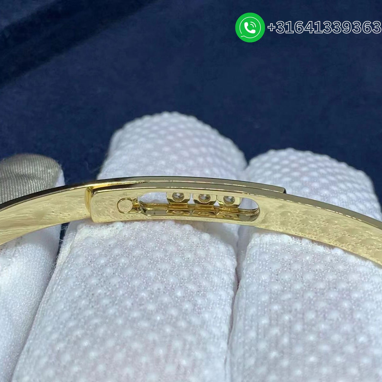 Messika 18K Yellow Gold 3 Diamond Move Noa Bangle Bracelet 10092-YG - Image 3