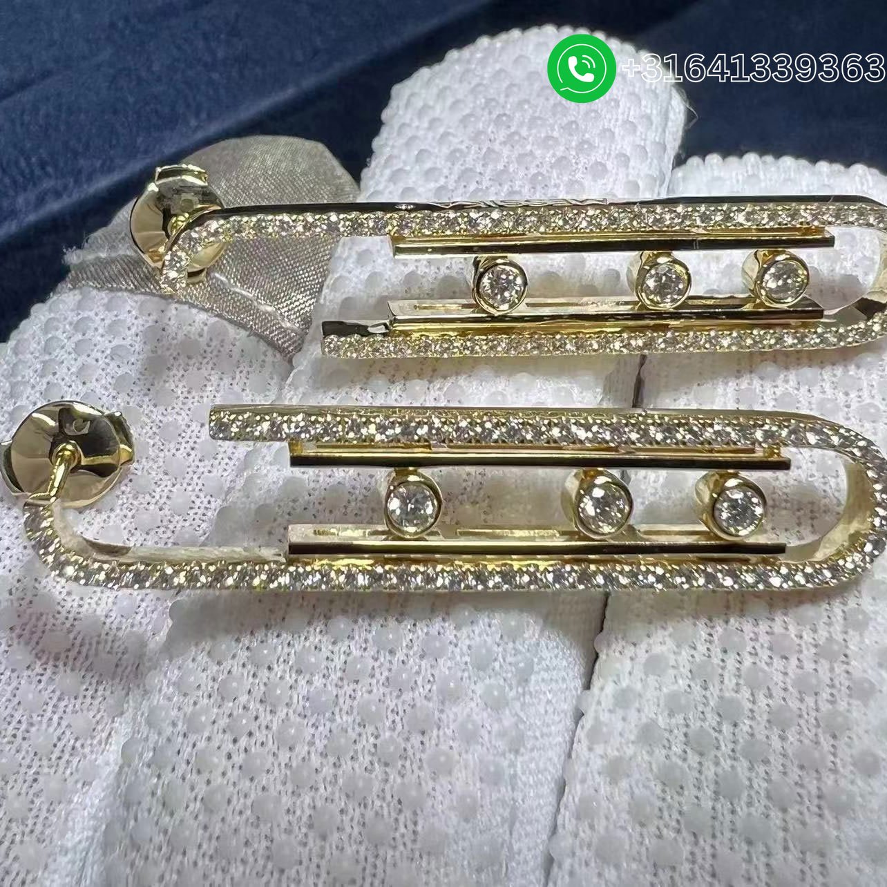 Messika Boucles d’oreilles Move 10th PM 18k Yellow Gold Diamond Crawler Earrings - Image 4