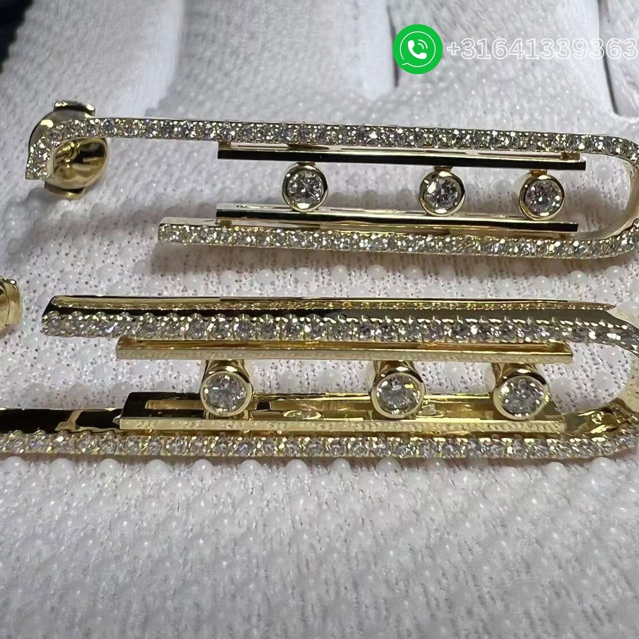 Messika Boucles d’oreilles Move 10th PM 18k Yellow Gold Diamond Crawler Earrings - Image 6