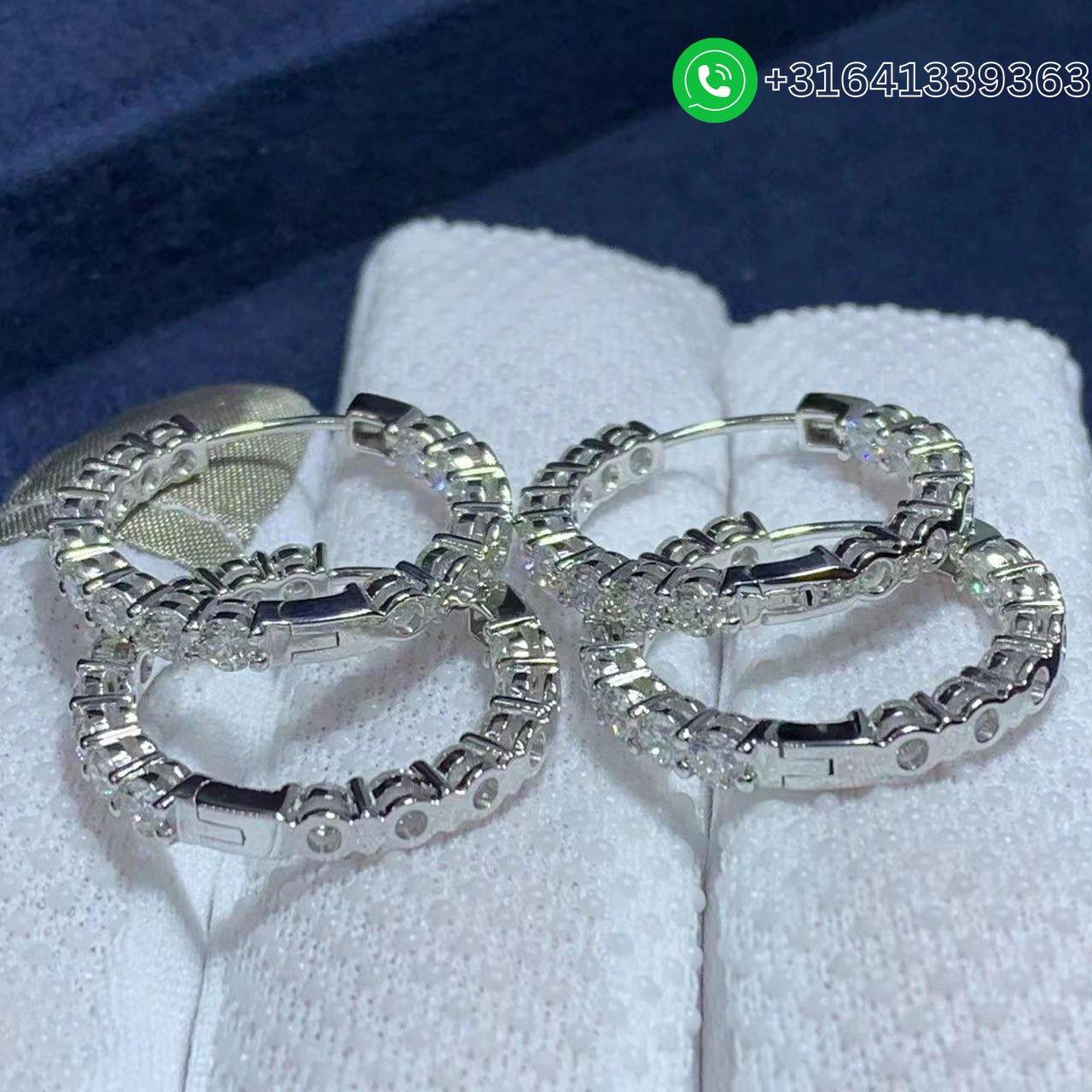 Tiffany-18k-White-Gold-Medium-Diamond-Hoop-Earrings-5