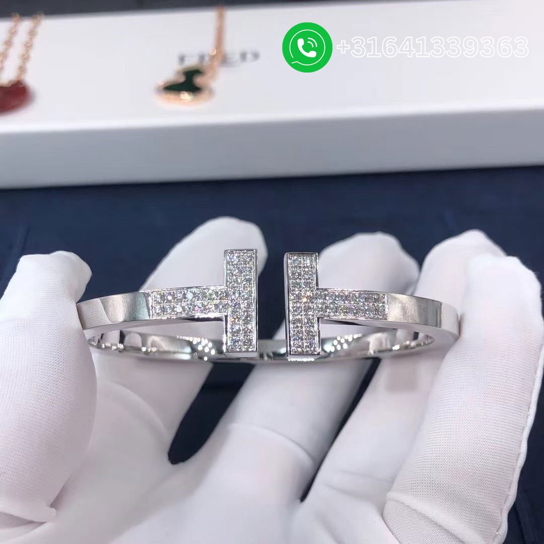 Tiffany-18k-White-Gold-Pave-Diamonds-T-Square-Bracelet