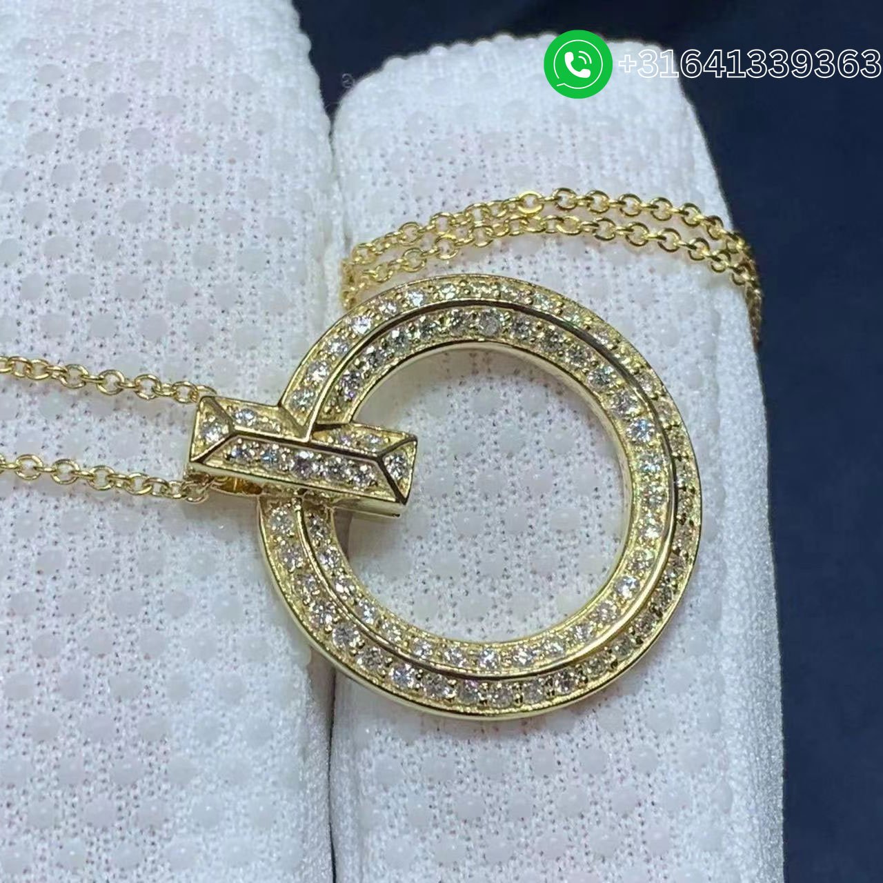 Tiffany-18k-Yellow-Gold-Diamond-T-T1-Circle-Pendant-Necklace-4