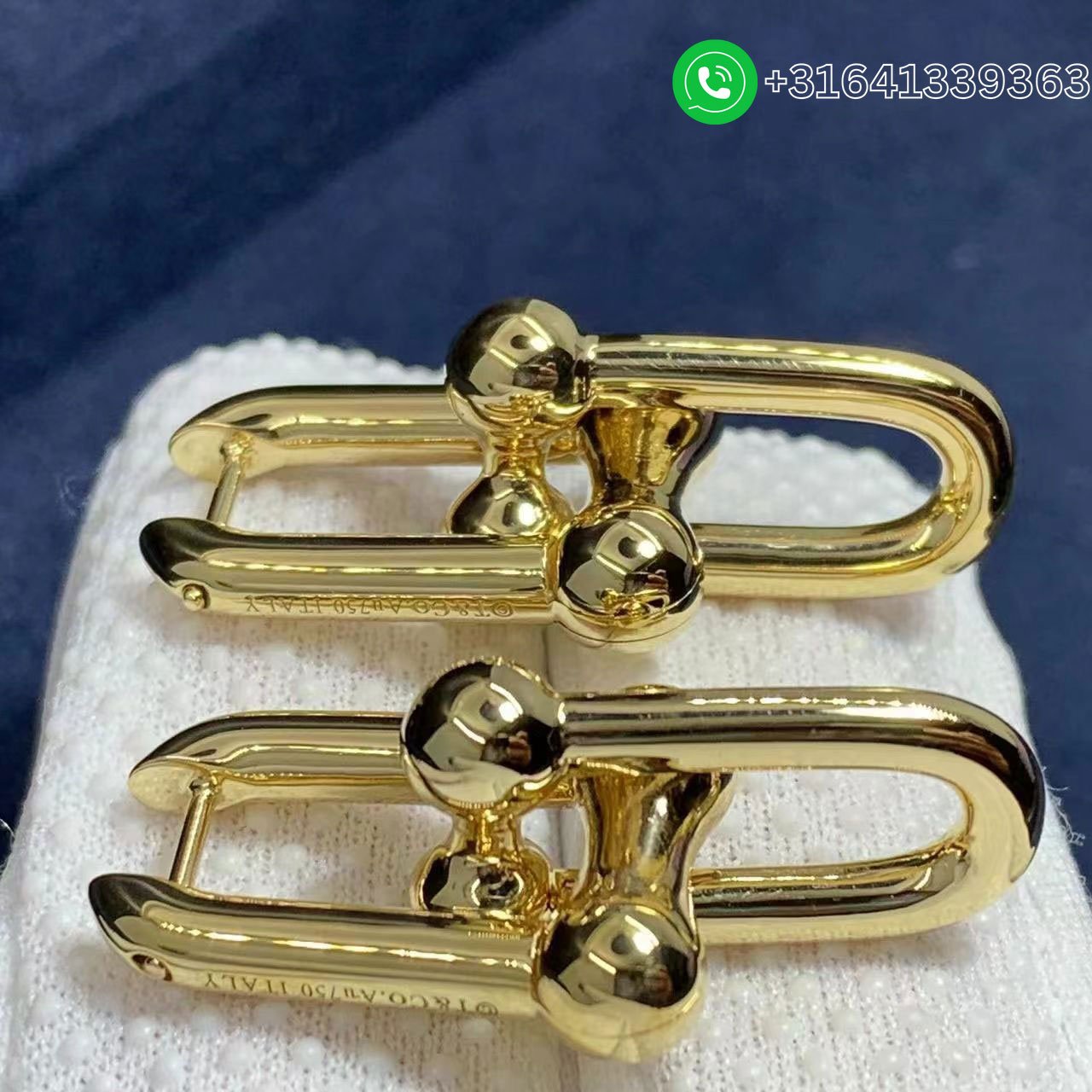 Tiffany City HardWear 18K Yellow Gold Large Link Earrings - Image 4