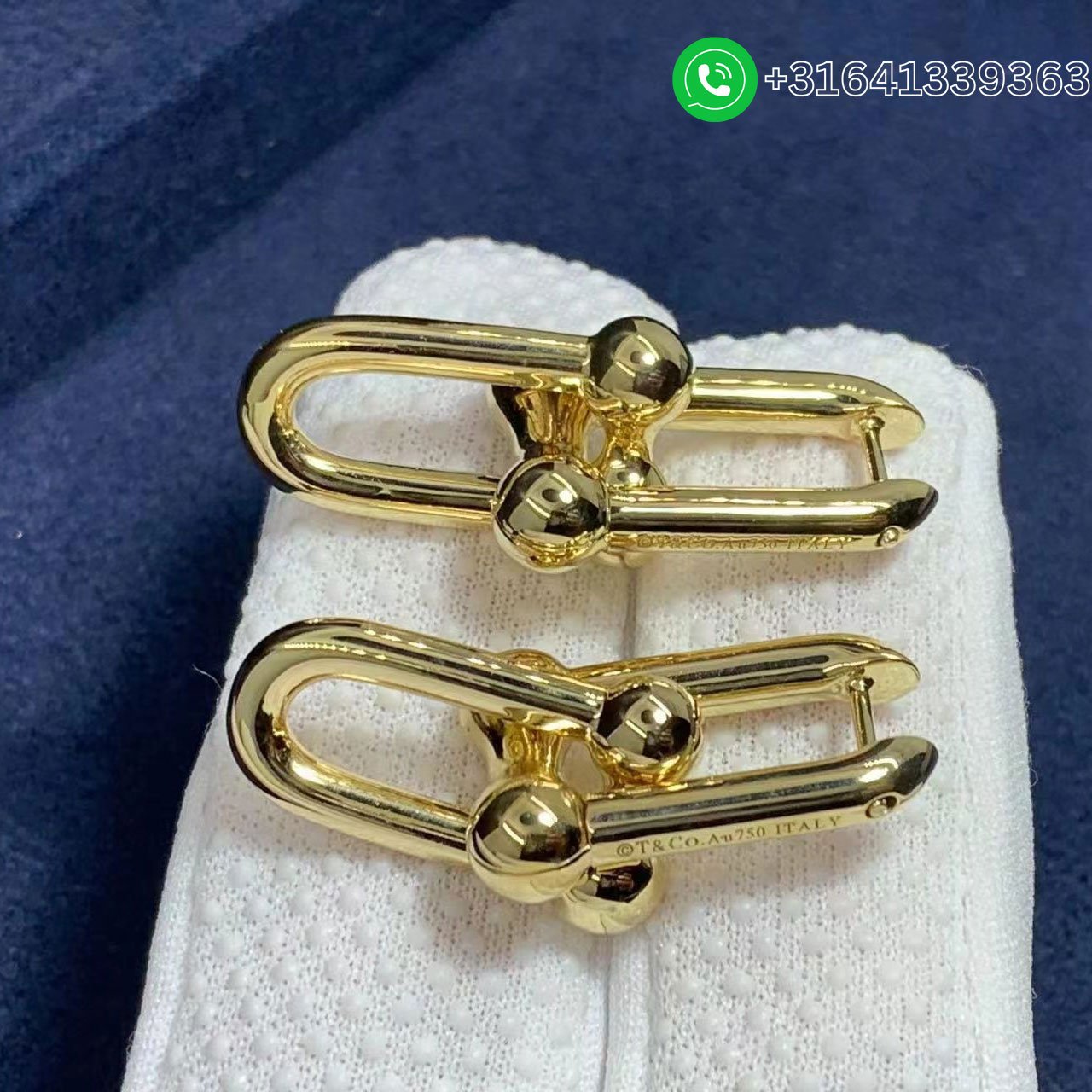 Tiffany City HardWear 18K Yellow Gold Large Link Earrings - Image 3