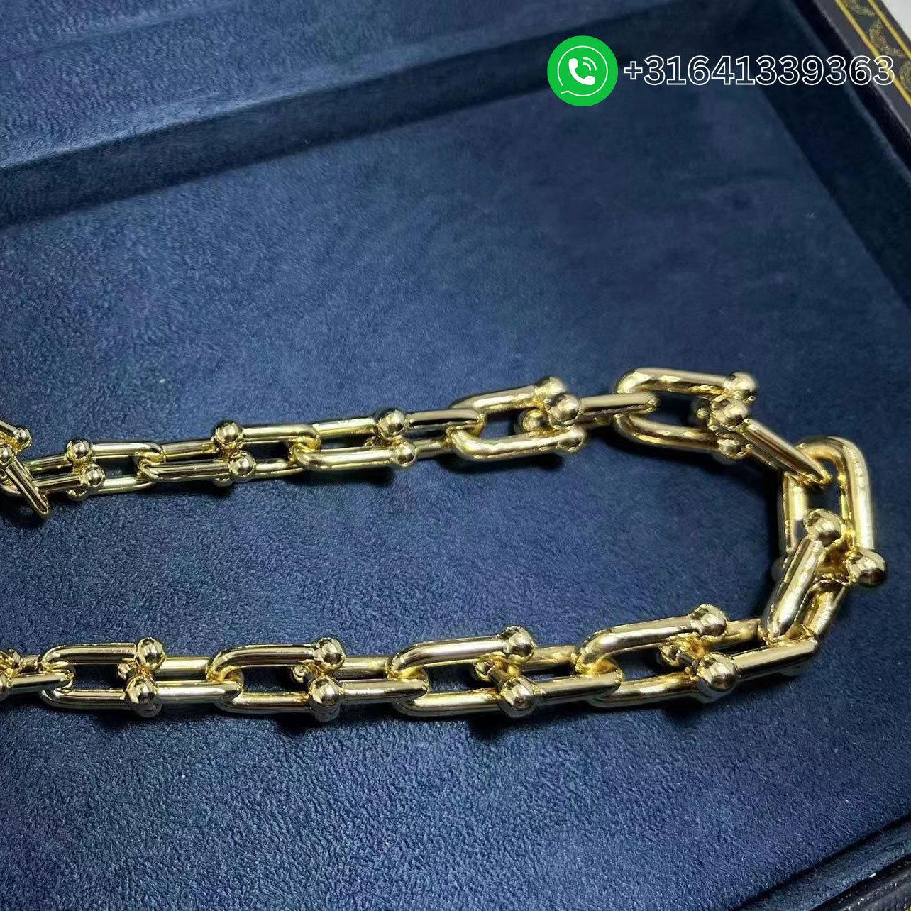 Tiffany & Co. HardWear Graduated Link 18K Yellow Gold Necklace - Image 2