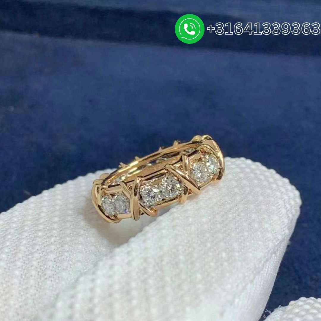 Tiffany-Co.-Rose-Gold-Jean-Schlumberger-Sixteen-Stone-Diamond-Ring-3