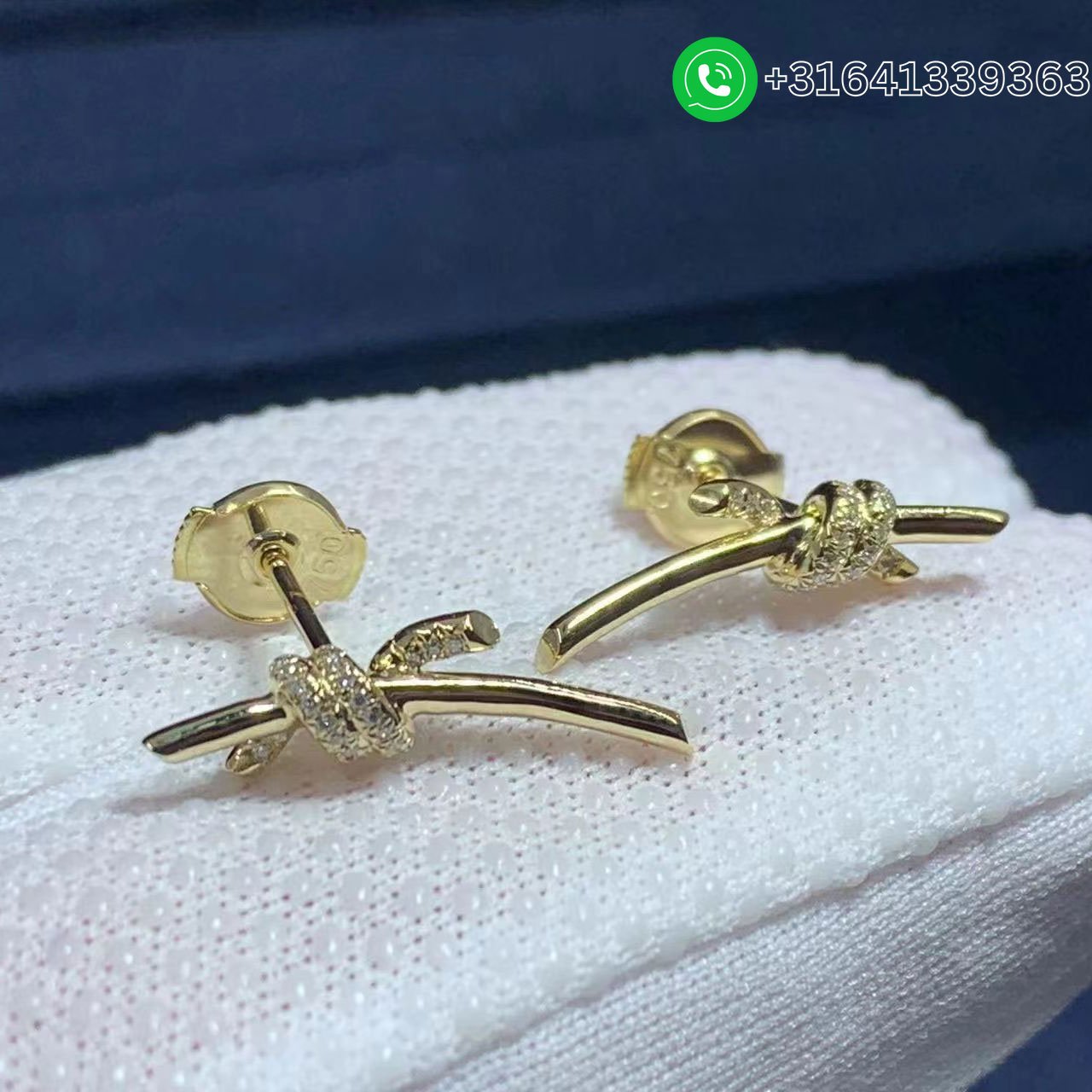 Tiffany-Knot-18K-Yellow-Gold-with-Diamonds-Earrings-2