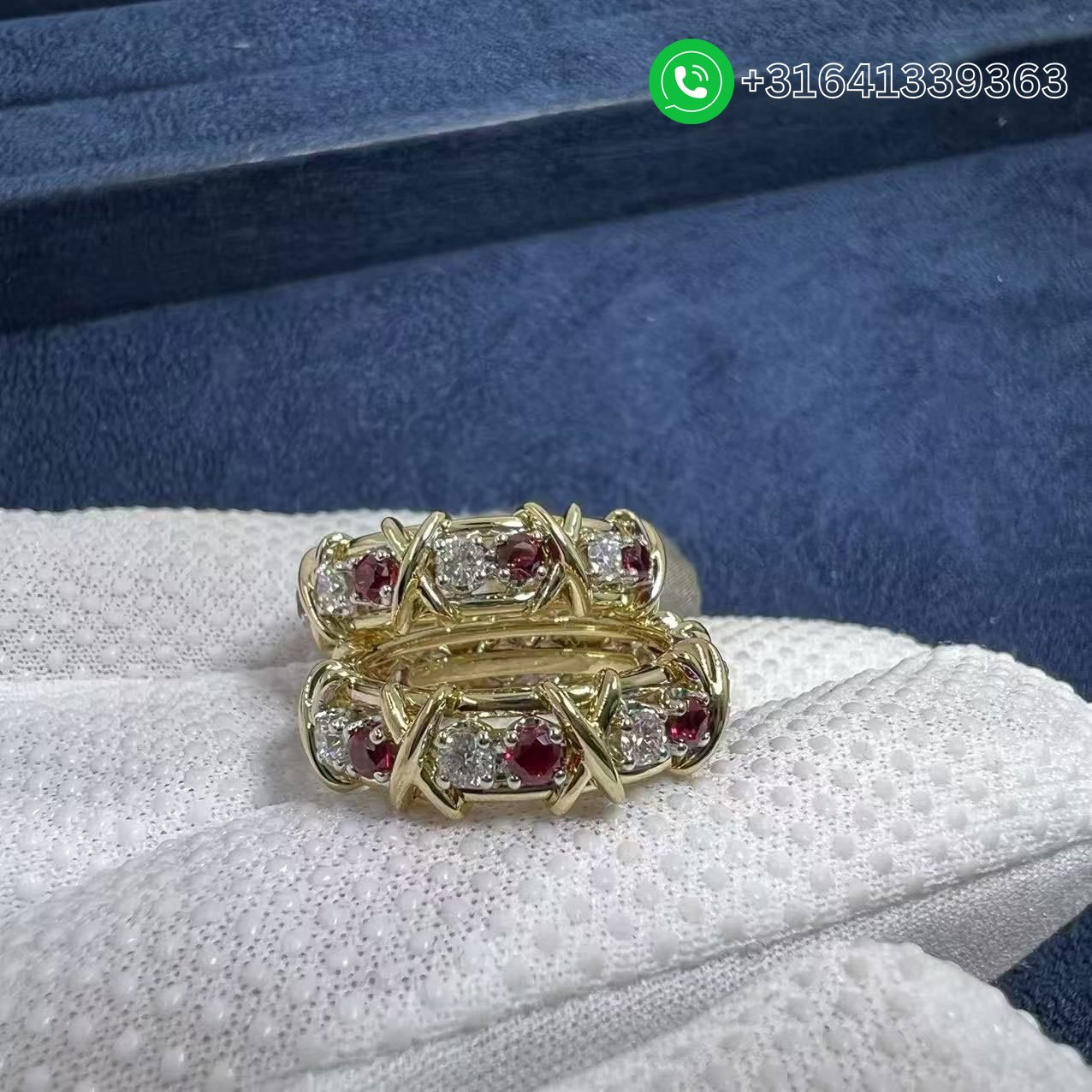 Tiffany Sixteen Stone With Diamonds and Rubies Ring 60696721 - Image 6