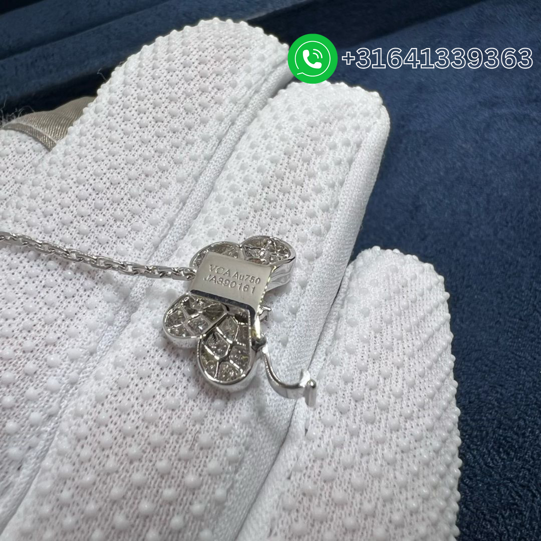 Van Cleef & Arpels 18K White Gold Pave Diamond Frivole 5 Flowers Bracelet VCARP6L700 - Image 5