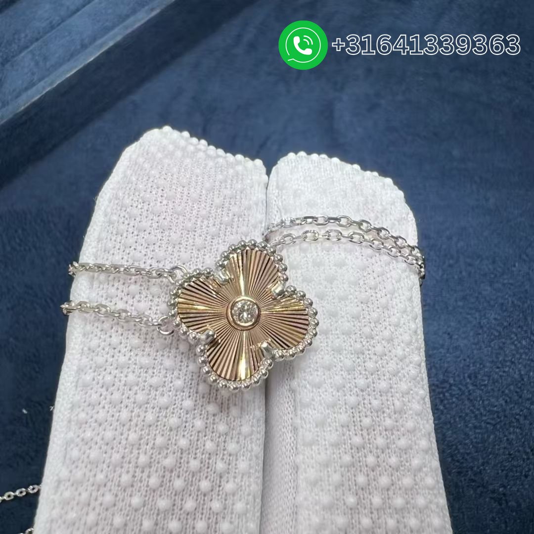 Van-Cleef-Arpels-2024-Two-Tone-Guilloche-Vintage-Alhambra-Diamond-Holiday-Pendant-Necklace-4